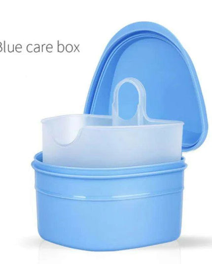 Y-Kelin Stylish Denture Care Kit with Complimentary Cleaning Tablets in Four Vibrant Colors