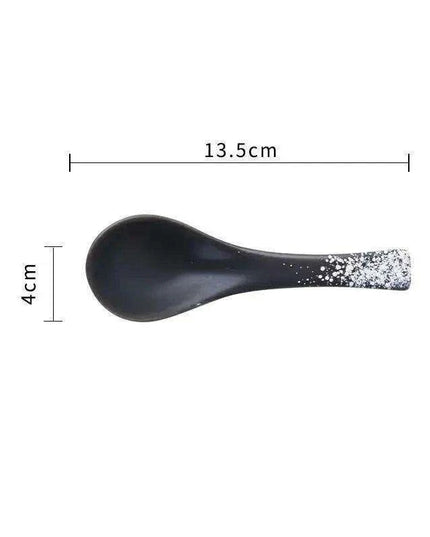 Sophisticated Japanese Ceramic Soup Spoon - Chic Tableware for Dining & Special Occasions - Safe and Non-toxic Design