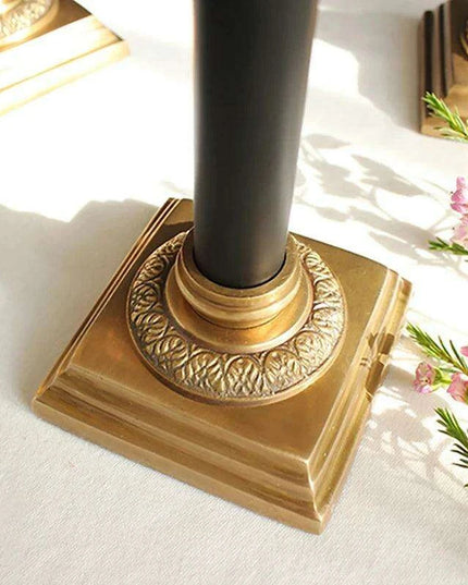 Timeless Vintage Brass Candle Holders - European Elegance for Intimate Dinners and Home Styling