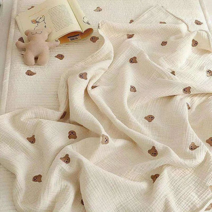 Cozy Bear Cotton Infant Sleep Wrap - Adorable Blanket for Sweet Dreams