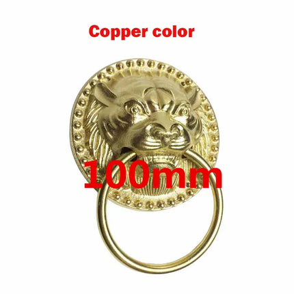 1pcs Old-Style Solid Wood Door Knocker Tiger head Front Door Knock Lio