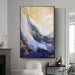 Nordic Blue Modern Abstract Oil Painting Canvas - Stylish Home Art Piece