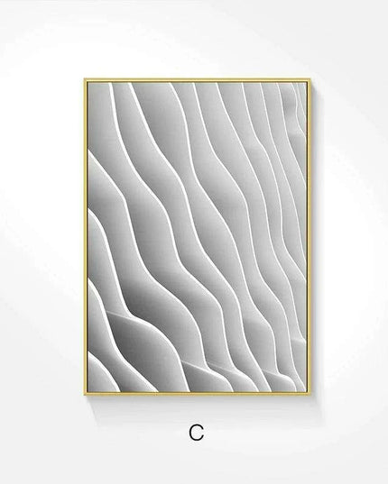 Sophisticated Nordic Monochrome Abstract Architectural Canvas - Exclusive Edition Charm