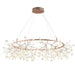 Nordic Firefly Chandelier: Customizable Rose Gold & Black Lighting Masterpiece