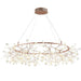 Elegant Nordic Firefly Chandelier: Rose Gold & Black Light Fixture with Adjustable Glow