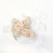 Elegant Vintage Baby Headband with Satin Flower, Feather, and Pearl Details
