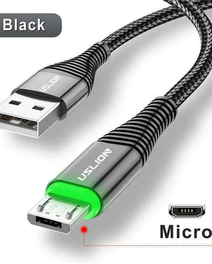 Lightning Speed 5A LED Micro USB Charging Cable - Stylish Data Sync with Illuminated Features