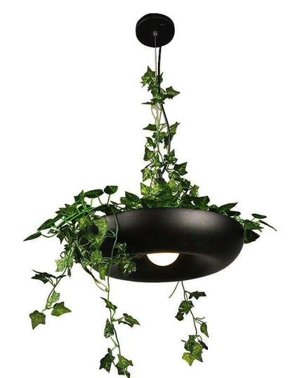Modern Adjustable Iron LED Plant Pendant Lamp - Stylish Indoor Hanging Light for Home Decor