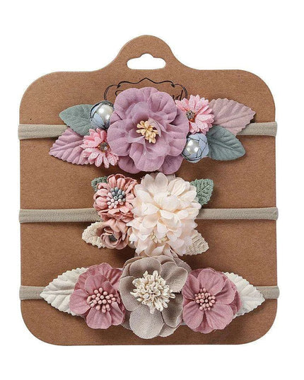 Adorable Pearl-Embellished Floral Headband Set for Babies - Ideal for Photography