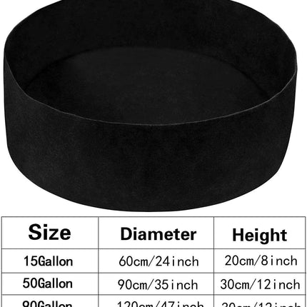 15 Gallon Multi-Purpose Black Fabric Garden Planter Bag for Herbs, Flowers, and Vegetables