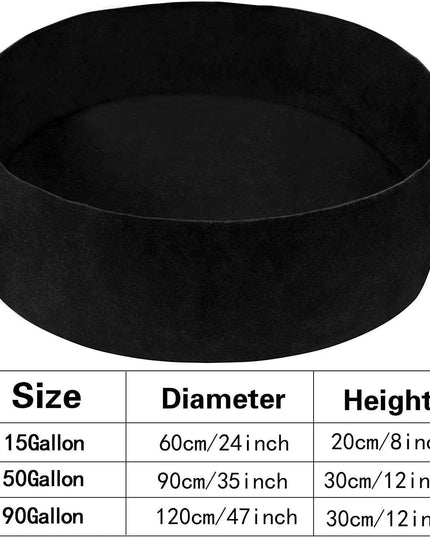 15 Gallon Multi-Purpose Black Fabric Garden Planter Bag for Herbs, Flowers, and Vegetables