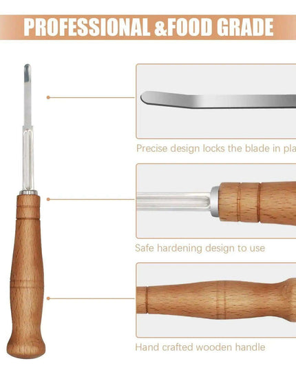 Professional Bread Scoring Kit with Protective Leather Case