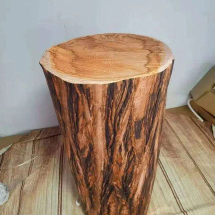 Customizable Wood Bark Elastic Fabric Cylinder Covers for Stunning Dessert Table Decor