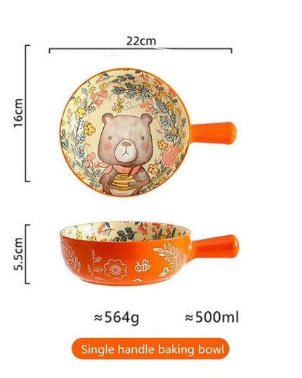 Whimsical Woodland Creatures Ceramic Dining Set for Enchanting Meals