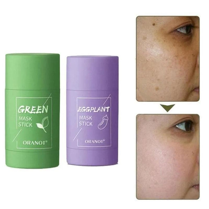 Green Tea and Eggplant Facial Mask Stick for Radiant Skin