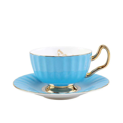 Elegant Heritage: Exquisite Bone China Tea and Coffee Set with 24K Gold Accents