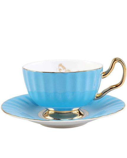 Elegant Heritage: Exquisite Bone China Tea and Coffee Set with 24K Gold Accents