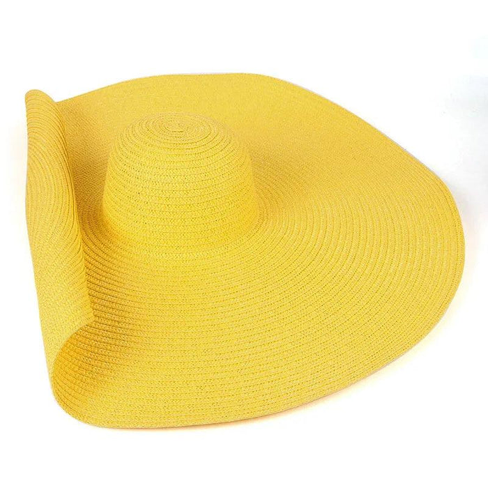 Extra-Wide 25cm Brim Floppy Straw Sun Hat for Women - UV Protection, Travel-Friendly Summer Essential - Wholesale Options Available