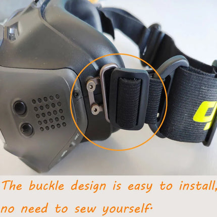 Adjustable FPV Goggles Head Strap with Battery Holder