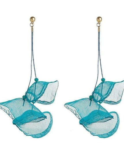 Elegant Bohemian Floral Chiffon Earrings: A Chic Expression of Luxury
