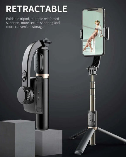 Smartphone Gimbal Stabilizer Kit with Bluetooth Tripod, Selfie Stick, and Remote Control
