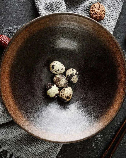 Charming Retro Japanese Stoneware Tableware Set: Ideal Bowls and Plates for Noodles, Soups, and Desserts