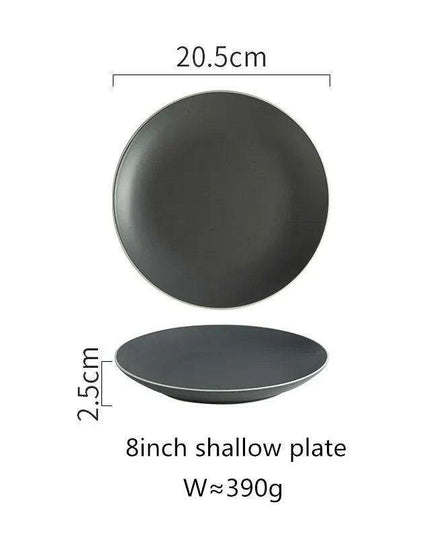 Elegant Customizable Gray Matte Ceramic Dining Collection for Memorable Gatherings