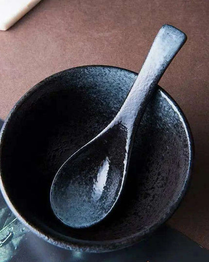 Sophisticated Japanese Ceramic Soup Spoon - Chic Tableware for Dining & Special Occasions - Safe and Non-toxic Design