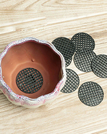 Garden Optimizer: 10-Pack Durable Mesh Drainage Cushions for Circular Planters