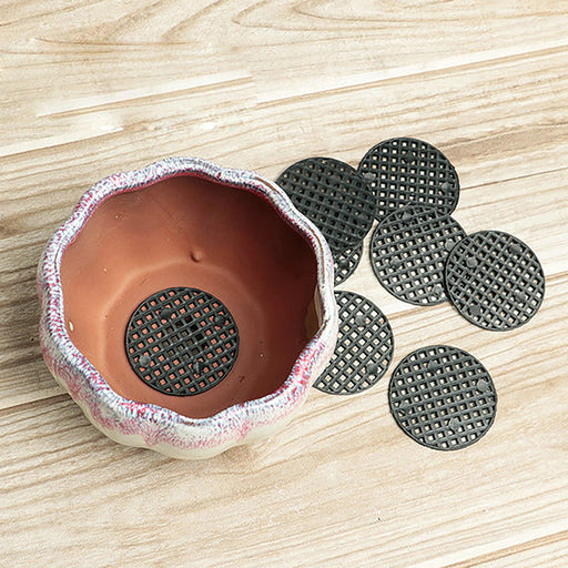 Garden Optimizer: 10-Pack Durable Mesh Drainage Cushions for Circular Planters