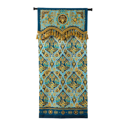 Luxury Insulated Velvet Curtains – Blue, 70–80 cm Wide