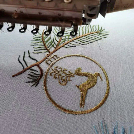 Christmas Elegance Cotton-Linen Dining Ensemble