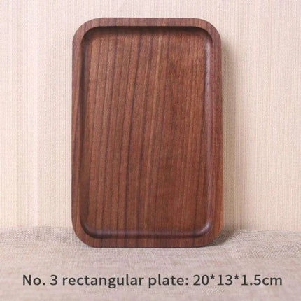 Luxury Black Walnut Serving Tray Collection - Exquisite Tableware for Upscale Dining