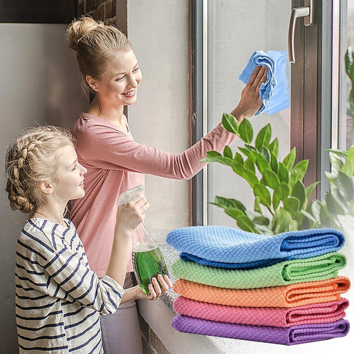 Advanced Microfiber Fish Scale Cleaning Cloth - Ultimate Kitchen Cleaning Companion