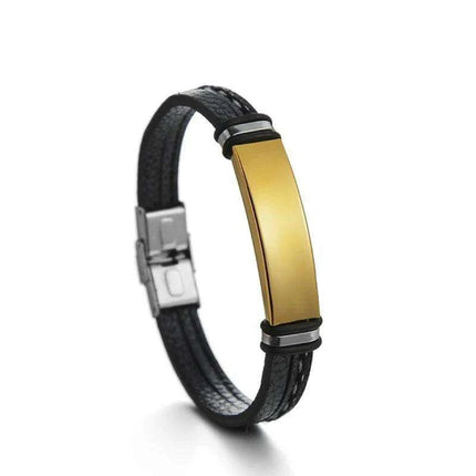 Customizable Leather Date Bracelets with Engraved Personalization