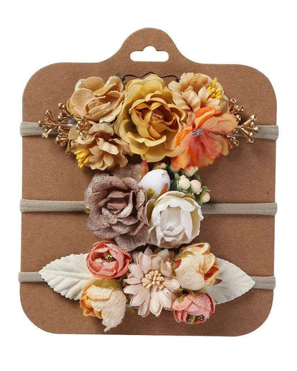 Adorable Pearl-Embellished Floral Headband Set for Babies - Ideal for Photography