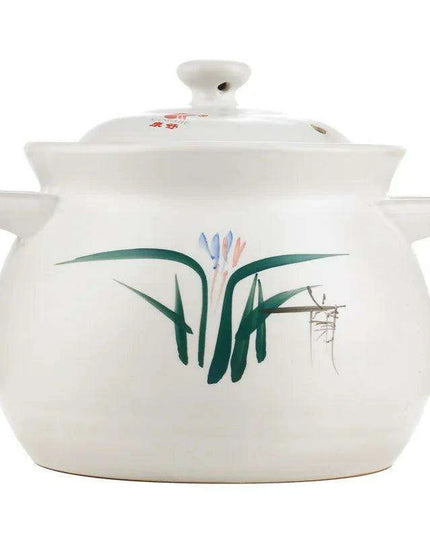 Rustic Ceramic Casserole Pot for Gas Stove - Timeless Earthenware Soup Maker