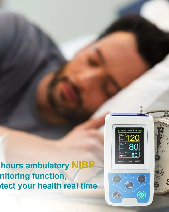 24-Hour Multi-Cuff Ambulatory Blood Pressure Monitor ABPM50+ with Free Data Analysis Software for All Ages