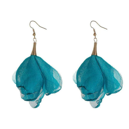 Elegant Bohemian Floral Chiffon Earrings: A Chic Expression of Luxury