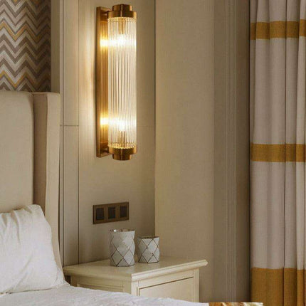 Elegant Crystal Wall Sconce - Modern Illumination for Home and Bath