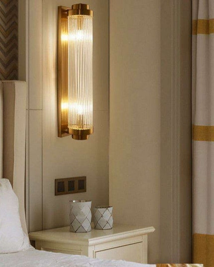 Elegant Crystal Wall Sconce - Modern Illumination for Home and Bath