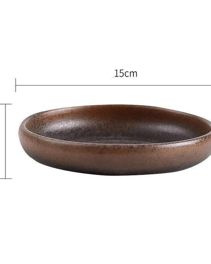 Charming Retro Japanese Stoneware Tableware Set: Ideal Bowls and Plates for Noodles, Soups, and Desserts