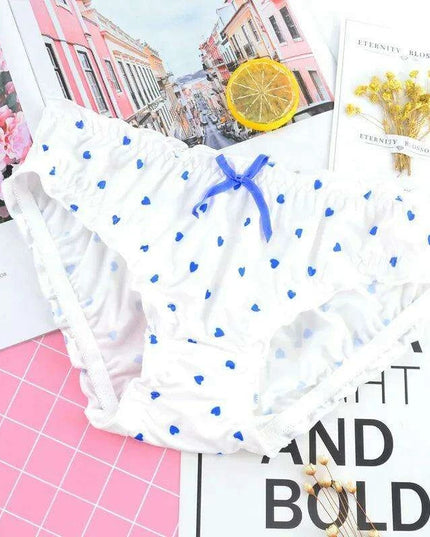 Whimsical Strawberry Ruffle Seamless Women's Underwear for Girls in Japanese Fashion