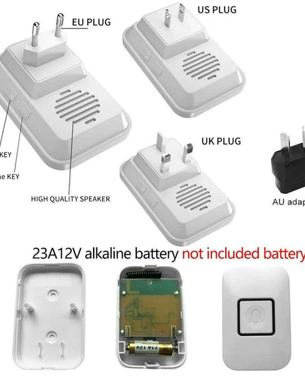 Advanced Wireless Doorbell System with Emergency Alert and Universal Plug Compatibility
