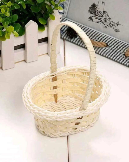Chic Handwoven Wicker Flower Basket for Elegant Storage Solutions