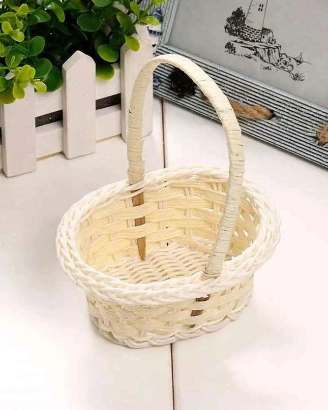 Chic Handwoven Wicker Flower Basket for Elegant Storage Solutions