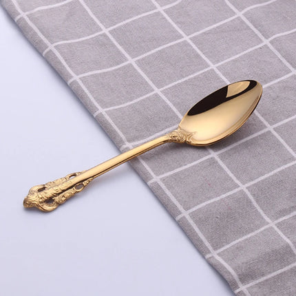 Gold Vintage Stainless Steel Cutlery, Individual Pieces | Très Elite