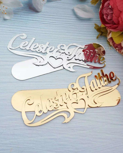 Customized Reflective Acrylic Name Display for Special Occasions