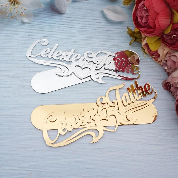 Customized Reflective Acrylic Name Display for Special Occasions