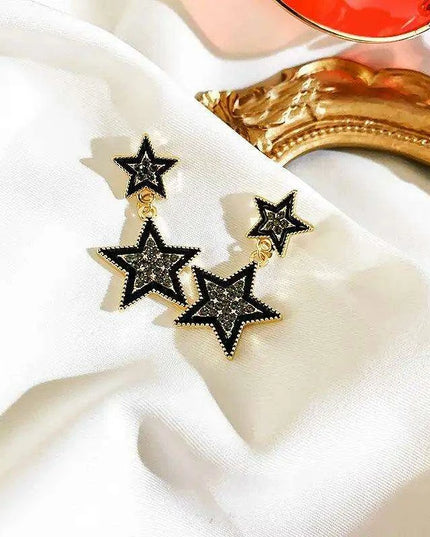 Starlit Gemstone Drop Earrings - Elegant Ear Adornments